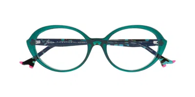 Face À Face Bocca Plum 2 1026 Occhiali Da Vista Verdi Per Donna (solo Montatura)
