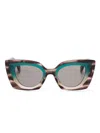 Face À Face Butterfly-frame Sunglasses In Green