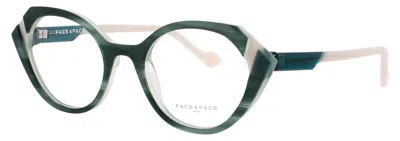 Face À Face Face A Face Cat-eye Acetate Eyeglasses 50-20-140 In Green