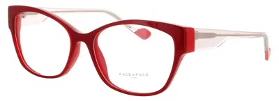 Face À Face Face A Face Cat-eye Acetate Eyeglasses 55 In Red