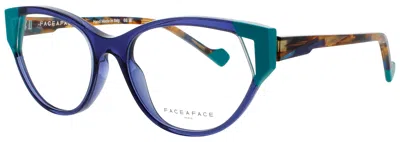 Face À Face Face A Face Cat-eye Acetate Eyeglasses 55-17-140 In Blue