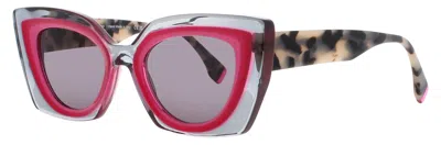 Face À Face Face A Face Cat-eye Acetate Sunglasses In 1472 - Intense Pink / Purple Tint