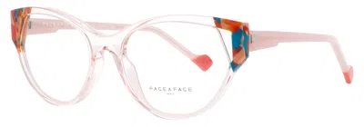 Face À Face Face A Face Cat-eye Eyeglasses 55-17-140 In 3006 - Pink Blush Crystal / Demo
