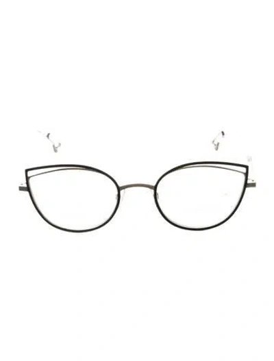 Pre-owned Face À Face Cat-eye Eyeglasses In Transparent