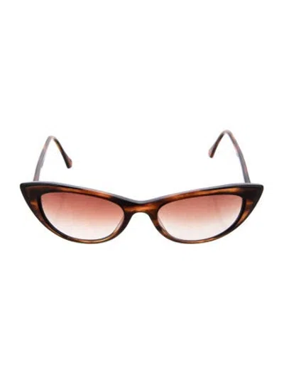 Pre-owned Face À Face Cat-eye Gradient Sunglasses In Brown