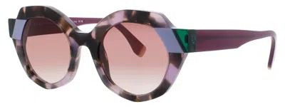 Face À Face Face A Face Cat-eye Sunglasses 49-21-146 In 1145 - Lila Tortoise / Brown Gradient
