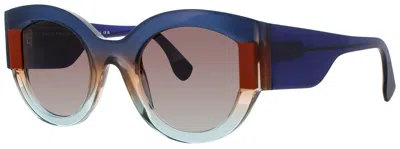 Face À Face Face A Face Cat-eye Sunglasses 49-23-145 In Blue
