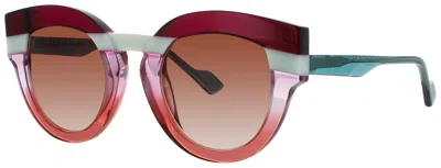 Face À Face Face A Face Cat-eye Sunglasses With Gradient Lenses 50-26-145 In 4595 - Violet Gradient Sunset / Brown Gradient
