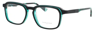 Face À Face Face A Face Cloud 2 Men's Acetate Eyeglasses 55-19-150 In Green