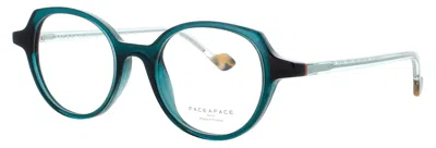 Face À Face Face A Face Djune 1 Demo Acetate Eyeglasses 48-19-140 For Men With Case In Green
