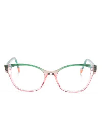 Face À Face Eileen 3 Cat-eye Frame Glasses In Green