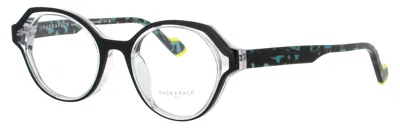 Face À Face Face A Face Geometric Acetate Eyeglasses 48-19-143 In 100 - Black / Demo