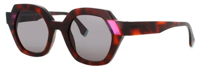 Face À Face Face A Face Geometric Acetate Sunglasses In Brown