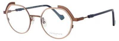 Face À Face Face A Face Geometric Metal Eyeglasses 47-20-144 In Brown