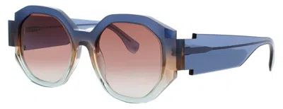 Face À Face Face A Face Geometric Oversized Sunglasses 54mm In White