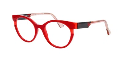 Face À Face Haori 1 2216 Occhiali Da Vista Rossi Per Donna (solo Montatura)