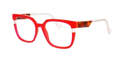 Face À Face Haori 2 0656 Occhiali Da Vista Rossi Per Donna (solo Montatura)