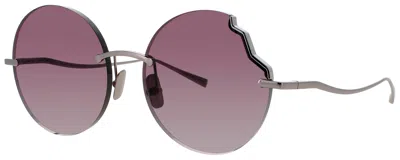 Face À Face Face A Face Imperfect 1 Metal Sunglasses 56-18-145 In Purple