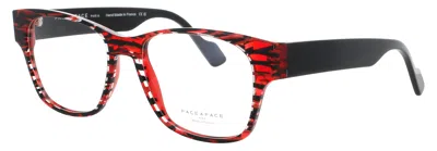 Face À Face Face A Face James 1 Rectangle Eyeglasses 53mm In Red