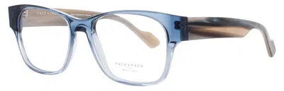 Face À Face Face A Face James 1 Rectangular Eyeglasses 53mm In Blue