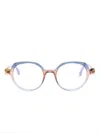 Face À Face Kyoto 1 Round-frame Glasses In Blue