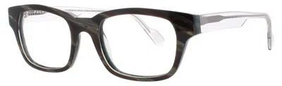 Face À Face Face A Face Men's Rectangular Acetate Eyeglasses 51-19-145 In 0119 - Brown Grey Horn / Demo