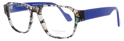 Face À Face Face A Face Men's Rectangular Acetate Eyeglasses 57-17-145 In 0643 - Mondrian Grey / Demo