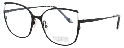 Face À Face Face A Face Men's Rectangular Eyeglasses 52-17-136 In Black