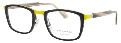 Face À Face Face A Face Men's Rectangular Eyeglasses 52-22-142 In Black