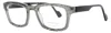 Face À Face Face A Face Men's Rectangular Eyeglasses 52-22-150 In Gray