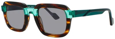 Face À Face Face A Face Men's Rectangular Sunglasses 51-25-148 In 1199 - Blaze Tortoise / Grey