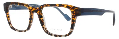 Face À Face Face A Face Men's Square Acetate Eyeglasses 53-20-145 In 624 - Orange Horn / Demo