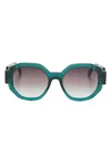 Face À Face Notchi 2 Geometric-frame Sunglasses In Blue
