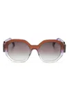 Face À Face Notchi 2 Geometric-frame Sunglasses In Purple