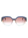 Face À Face Notchi Round-frame Sunglasses In Brown