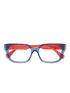 Face À Face Offset Glasses In Blue