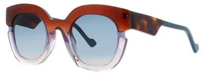 Face À Face Face A Face Oversized Cat-eye Sunglasses In 4171 - Gradient Brown Lilac Grey / Blue Gradient