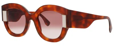 Face À Face Face A Face Oversized Cat-eye Sunglasses 49mm In Brown
