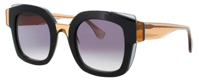 Face À Face Face A Face Oversized Geometric Acetate Sunglasses In Black