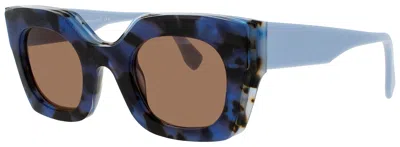 Face À Face Face A Face Oversized Geometric Acetate Sunglasses In Blue
