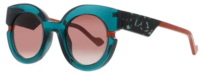 Face À Face Face A Face Oversized Round Sunglasses 48-25-142 In 2045 - Duck Blue / Brown Gradient