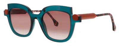 Face À Face Face A Face Oversized Square Acetate Sunglasses In Green