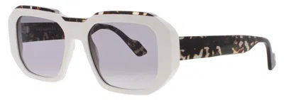 Face À Face Face A Face Oversized Square Sunglasses 56-19-152 In 012 - White / Grey Gradient