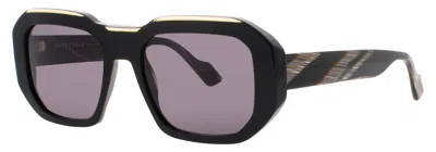 Face À Face Face A Face Oversized Square Sunglasses 56-19-152 In 100 - Black / Grey Tint