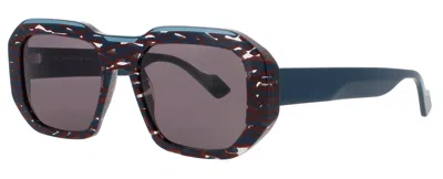 Face À Face Face A Face Oversized Square Sunglasses 56-19-152 In 8331 - Burgundy Maze / Grey
