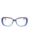 Face À Face Pleats 2 Square-frame Glasses In Black