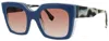 Face À Face Face A Face Rectangular Sunglasses 50-23-146 In Blue