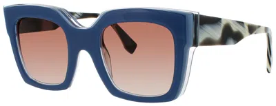 Face À Face Face A Face Rectangular Sunglasses 50-23-146 In Blue