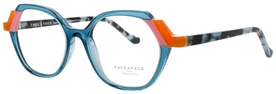 Face À Face Face A Face Round Acetate Optical Eyeglasses 50-16-142 In Blue