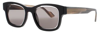 Face À Face Face A Face Shadow 1 Acetate Sunglasses 48-23-148 In 3303 - Grey Transparent / Brown Tint